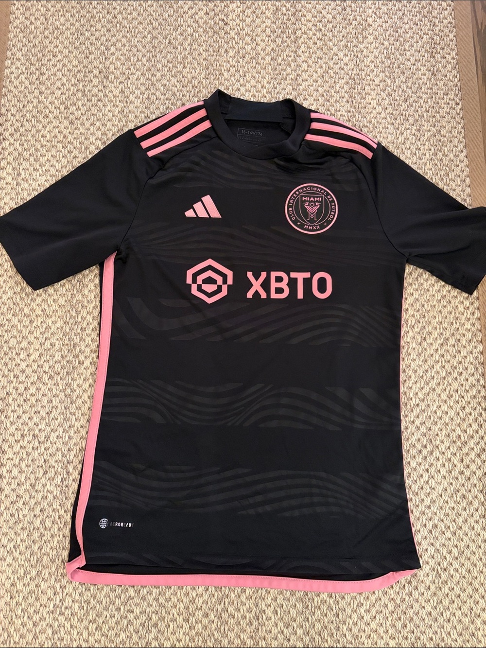 adidas Kids Black and Pink Soccer Jersey - Inter Miami Messi Style